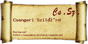 Csengeri Szilárd névjegykártya