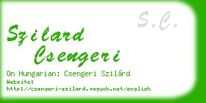 szilard csengeri business card