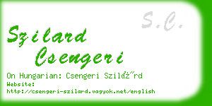 szilard csengeri business card